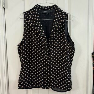 Jones New York Black Women’s Polka Dot Sleeveless Top Size 12